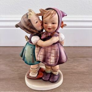 Large TMK-2 1948 GOEBEL HUMMEL , TELLING HER SECRET FIGURINE #196/0, Vtg 6.75” H